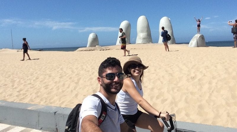playa brava - al ahogado - punta del este - uruguai - bicicleta